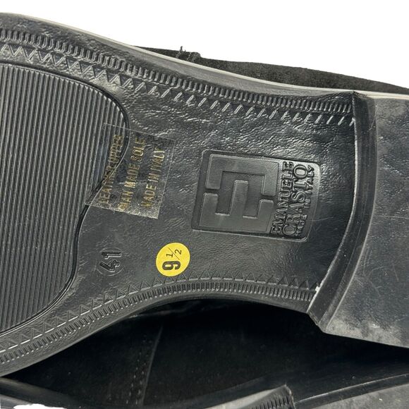 Emanuele Crasto Chelsea Boot Black Woman’s Distressed Suede SZ 9.5 Italy NEW - Picture 9 of 9